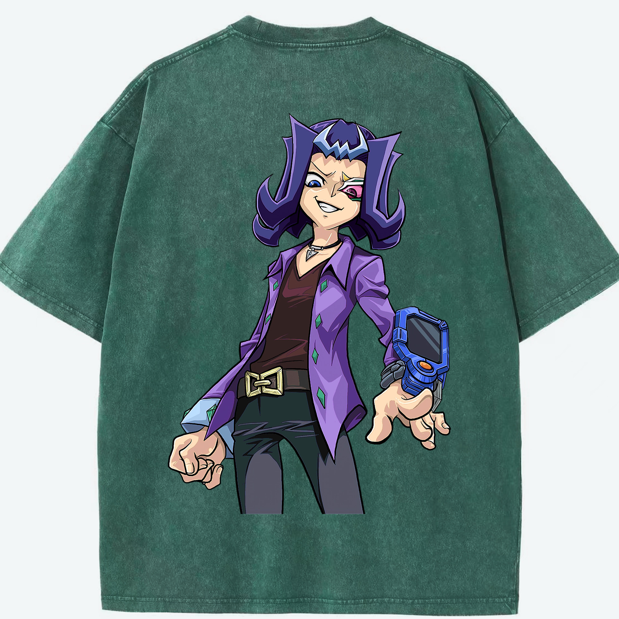 （画像用） 遊☆戯☆王 Yu-Gi-Oh! 綿100% ヴィンテージ風 半袖Tシャツ（背面プリント）